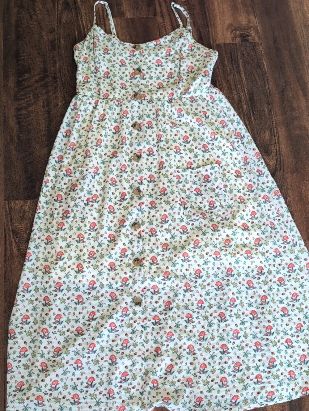 L.A Soul Mushroom Button-Front Sundress
